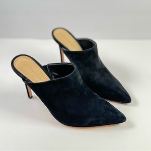 VERONICA BEARD Lisa Pointed Toe Mule In Black Size 5M